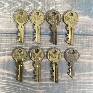Lot 8 Vintage Presto Keys; Replacement 292 Luggage Suitcase Trunks Jewelry Box